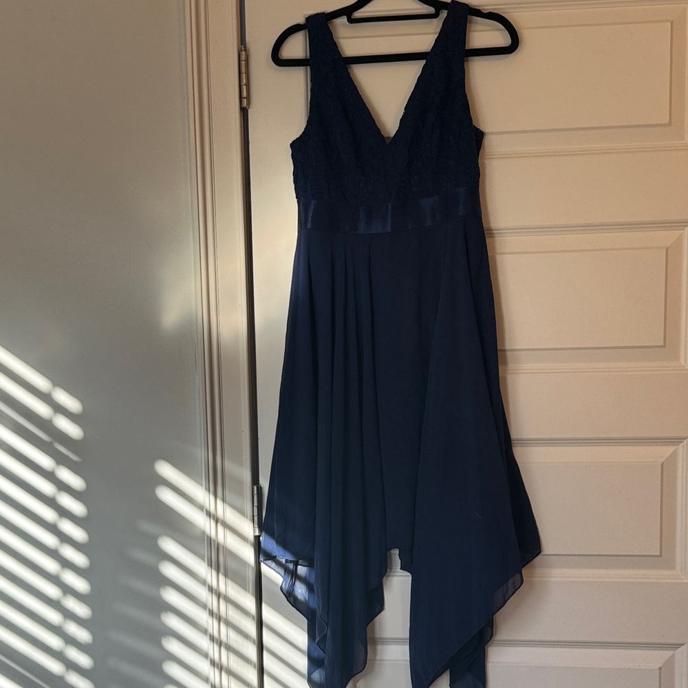 Brand New Never Worn Ever Pretty Deep Blue Asymmetrical Dress